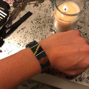 Beaded cuff bracelet